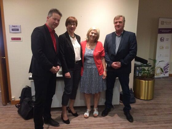 v.l. Ralf Steibrück, Kathrin Schneider, Marianne Hitzges, Ralf Christoffers